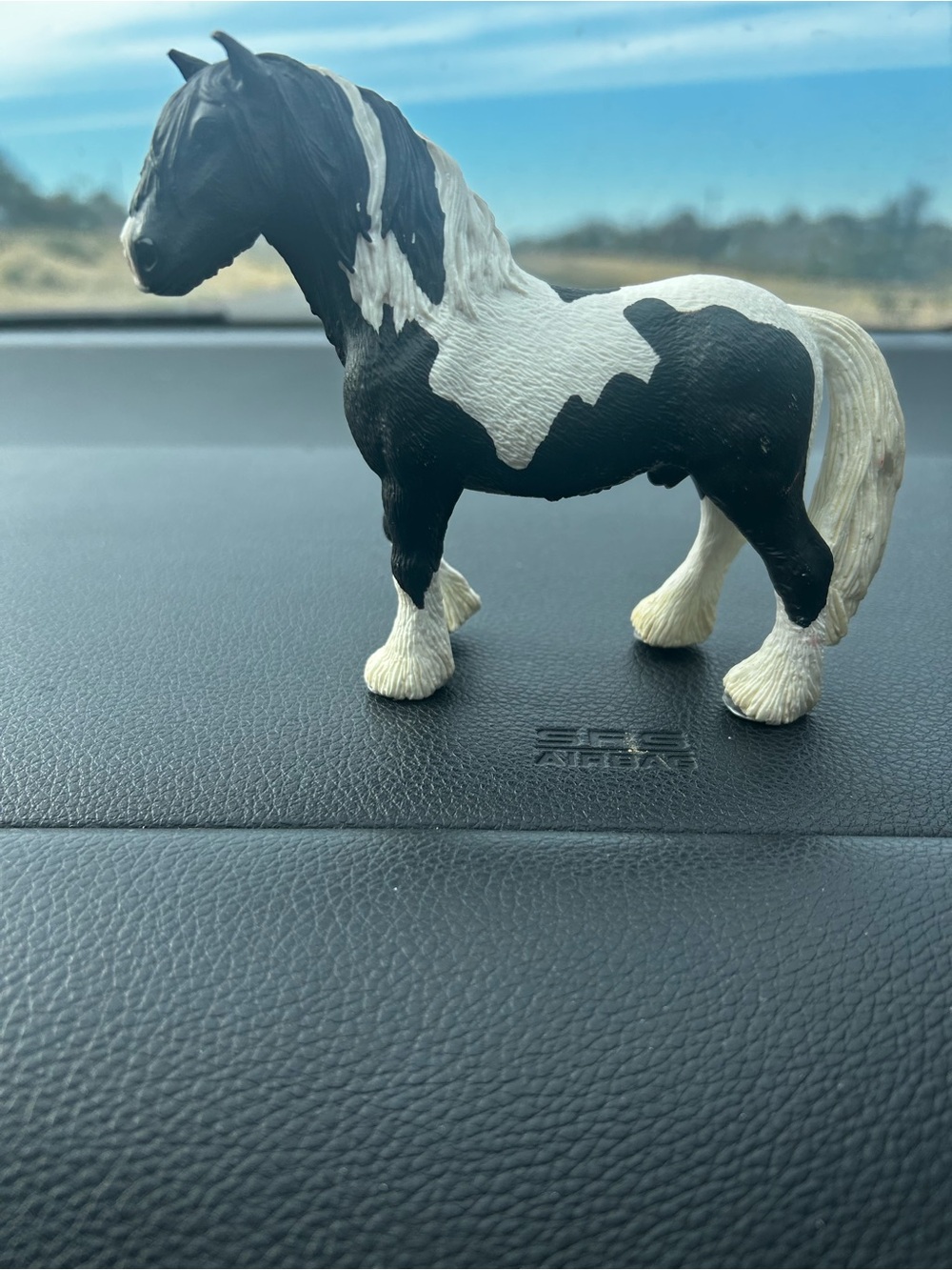 Schleich tinker stallion model#13791 Decorative Horse Figurine -black & white